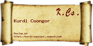 Kurdi Csongor névjegykártya